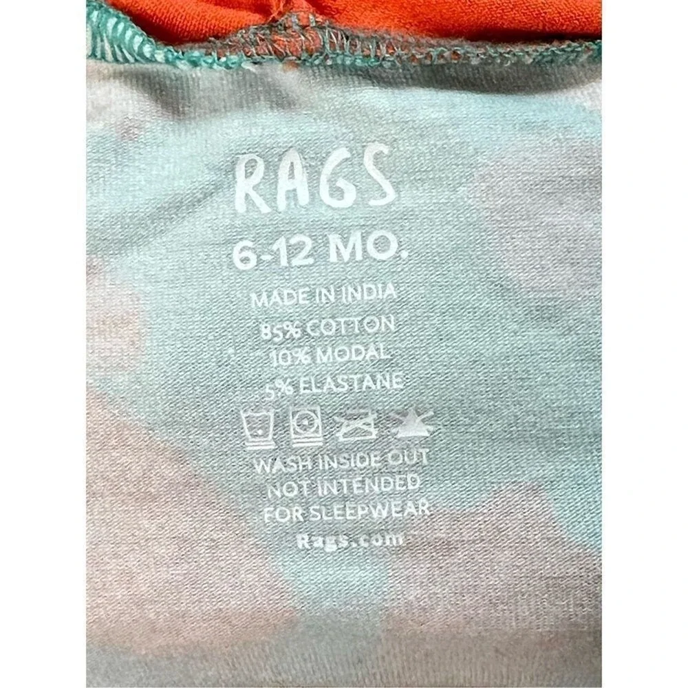 RAGS Orange Blue Koi Fish Hooded Sleeveless Stretchy Romper 6-12 months‎ Skater